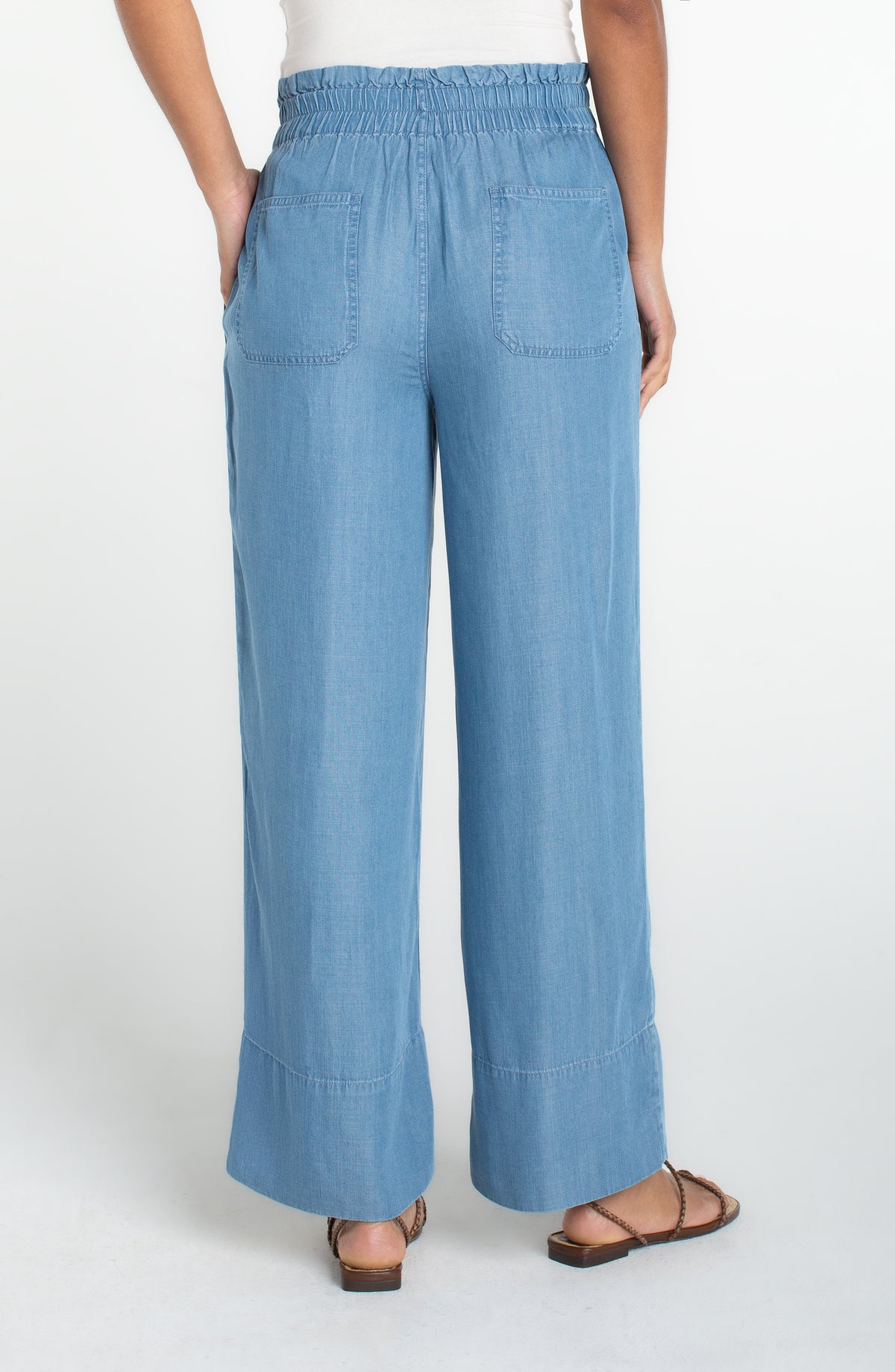 Cinch Waist High-Rise Pull on Pant 28" Inseam | Sunlit Blue