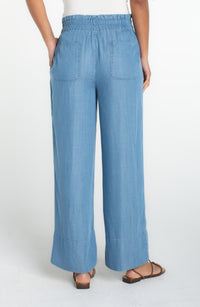 Cinch Waist High-Rise Pull on Pant 28" Inseam | Sunlit Blue