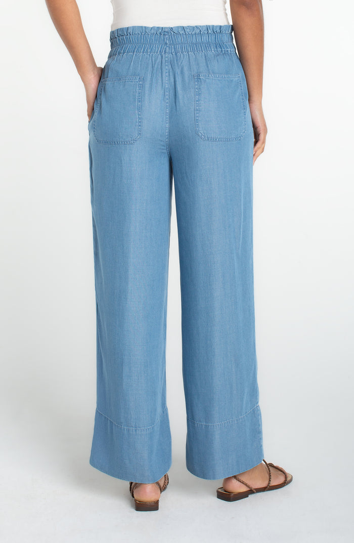 Cinch Waist High-Rise Pull on Pant 28" Inseam | Sunlit Blue
