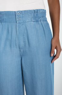 Cinch Waist High-Rise Pull on Pant 28" Inseam | Sunlit Blue
