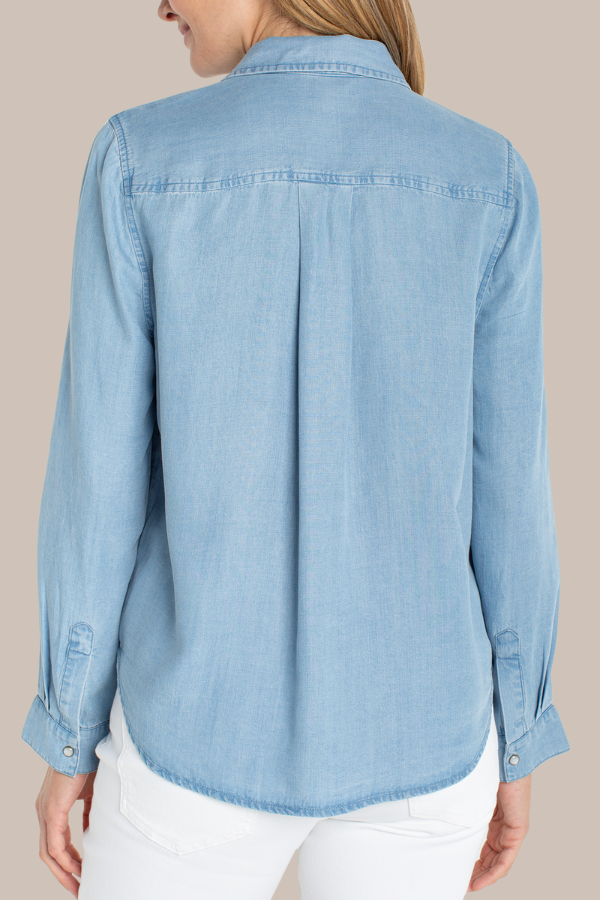 Tencel Shirt with Pockets | Malibu Light