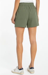 Pull On Tie Waist Short 4" Inseam | Martini Olive