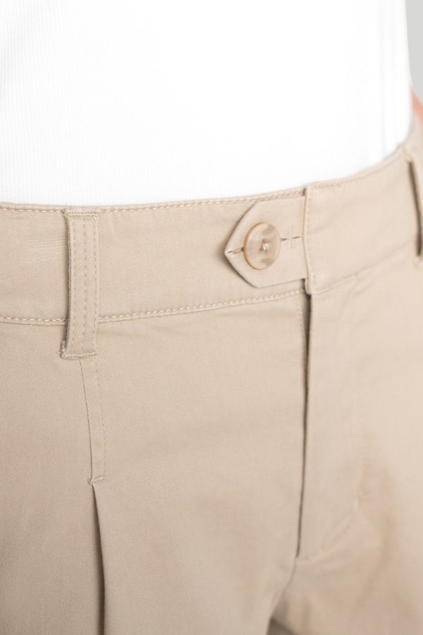 Pleated Trouser Short | Safari Sand