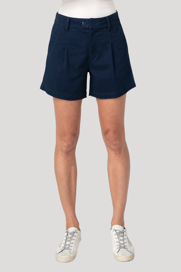 Pleated Trouser Short | Deep Midnight