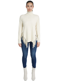 Fringe Sweater | Ivory, Green