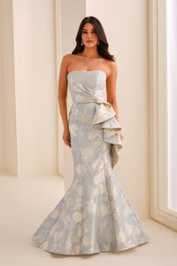 Montage M3214 Strapless Brocade Gown