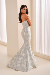 Montage M3214 Strapless Brocade Gown