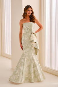 Montage M3214 Strapless Brocade Gown