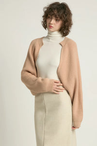 Knit Bolero Cardigan | Camel, Black