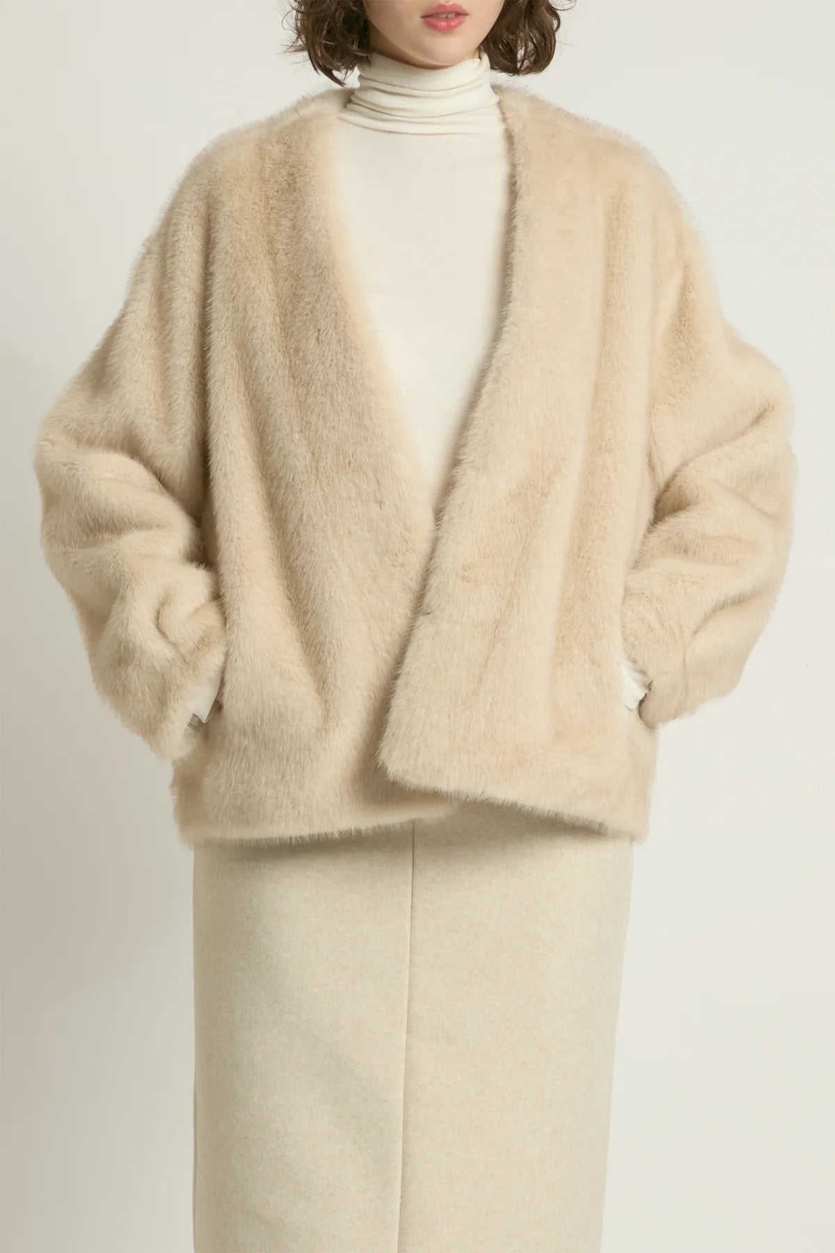 Reve Fur Jacket | Beige, Espresso, Black