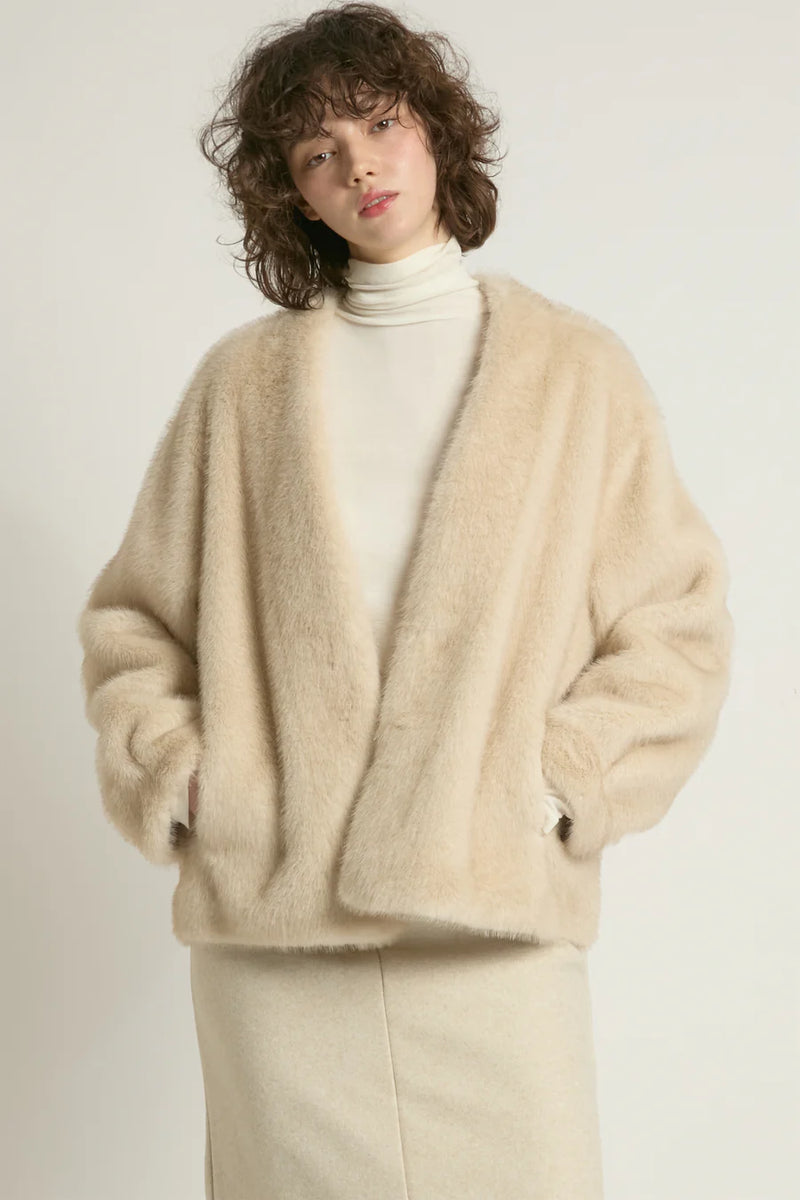 Reve Fur Jacket | Beige, Espresso, Black