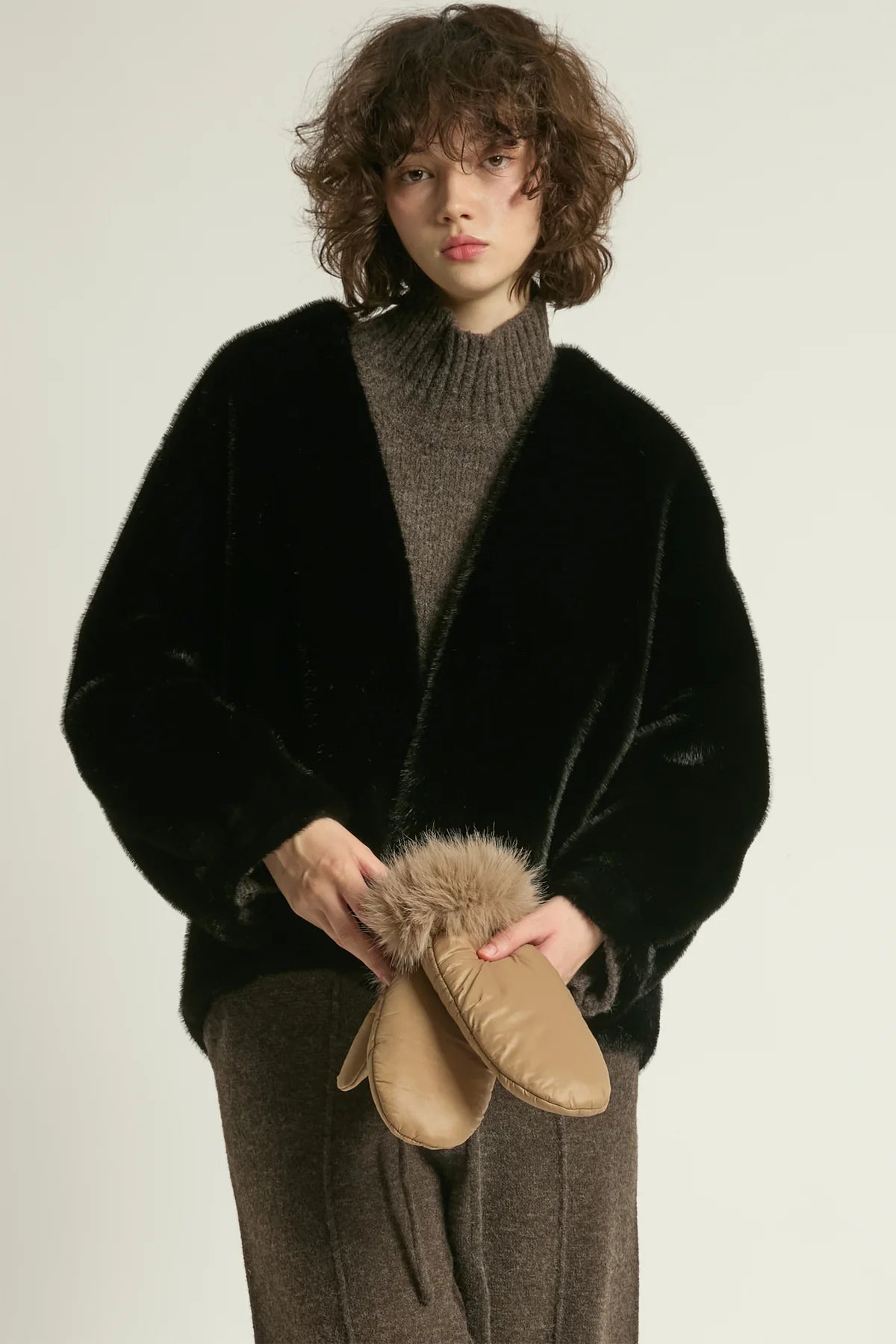 Reve Fur Jacket | Beige, Espresso, Black