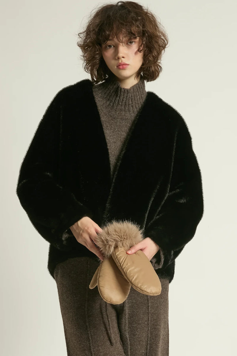 Reve Fur Jacket | Beige, Espresso, Black
