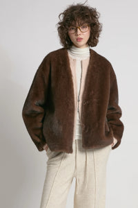 Reve Fur Jacket | Beige, Espresso, Black