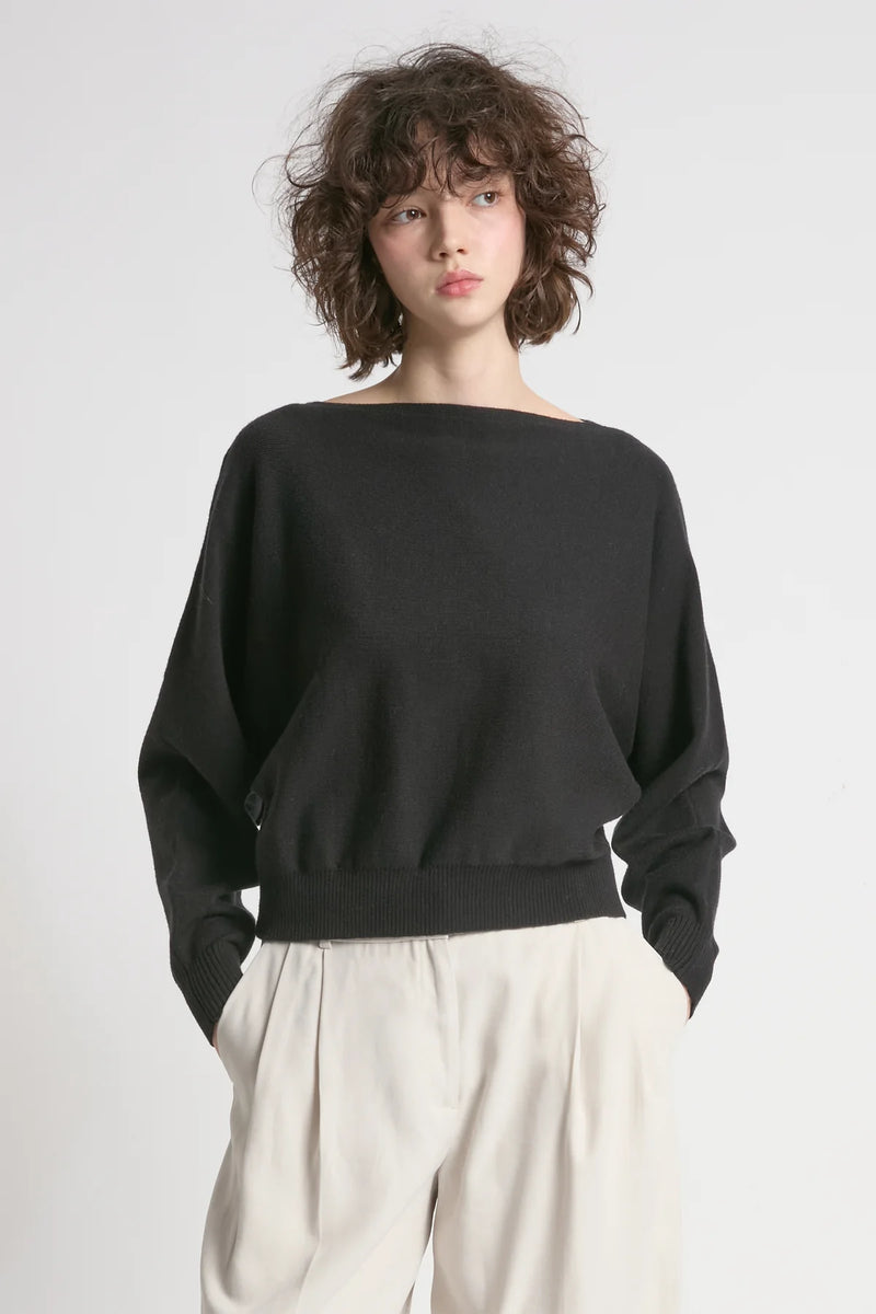 Aura Crop Sweater | Mink, Midnight, Black