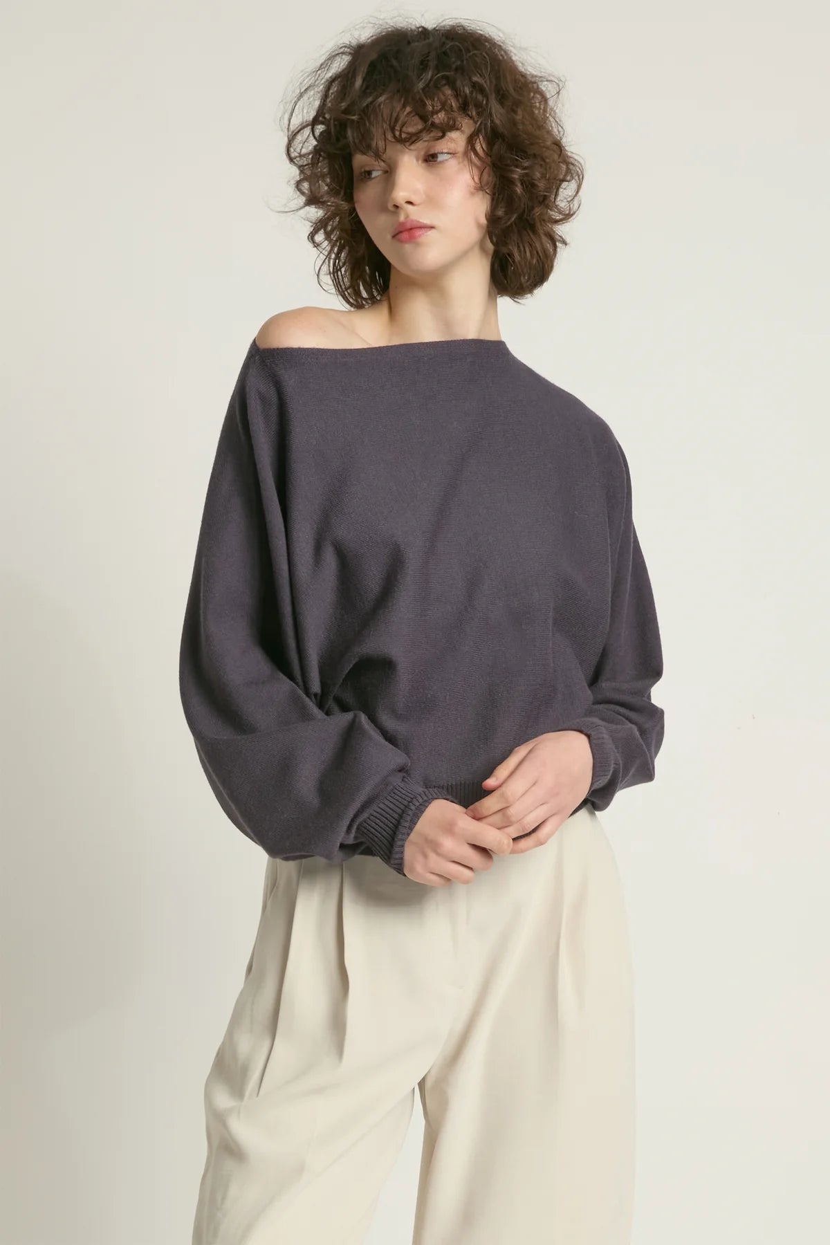 Aura Crop Sweater | Mink, Midnight, Black