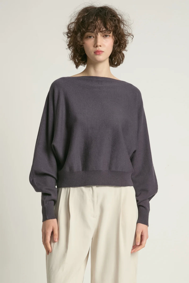 Aura Crop Sweater | Mink, Midnight, Black
