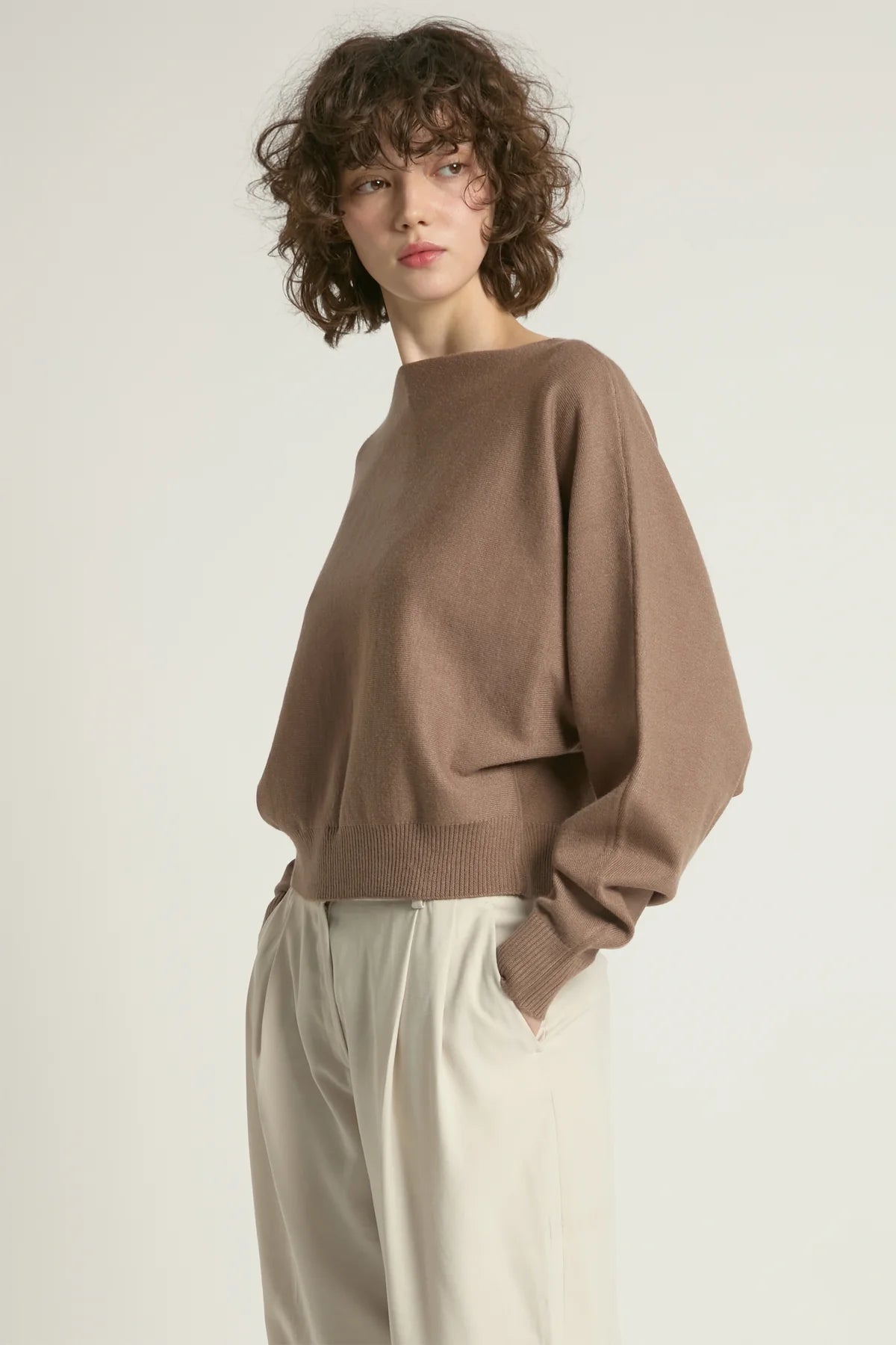 Aura Crop Sweater | Mink, Midnight, Black