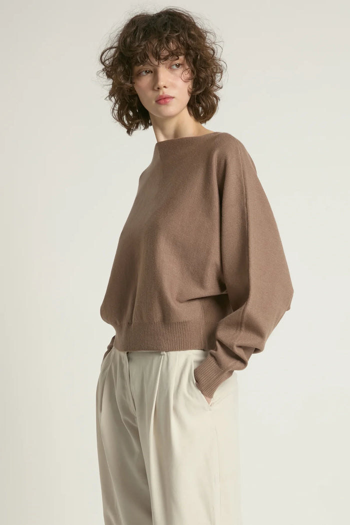 Aura Crop Sweater | Mink, Midnight, Black