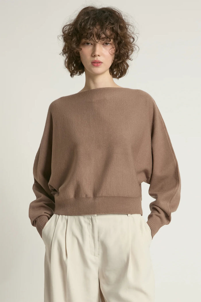 Aura Crop Sweater | Mink, Midnight, Black