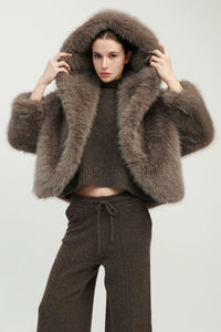 Lume Faux Fur Jacket | Taupe