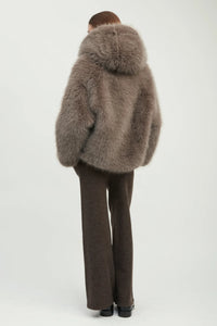 Lume Faux Fur Jacket | Taupe