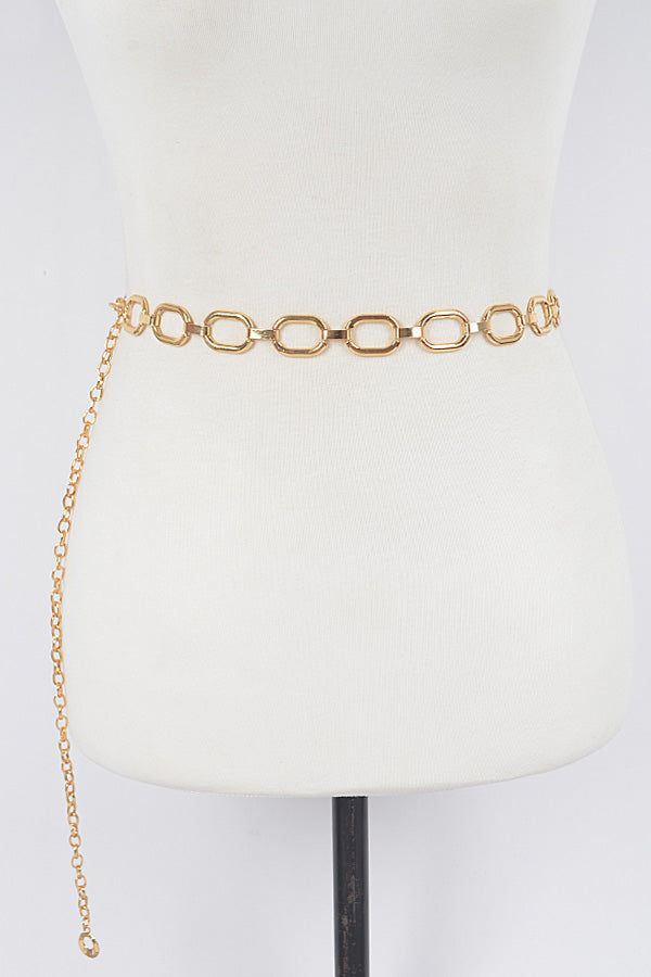 Hammered Ring Chain Belt