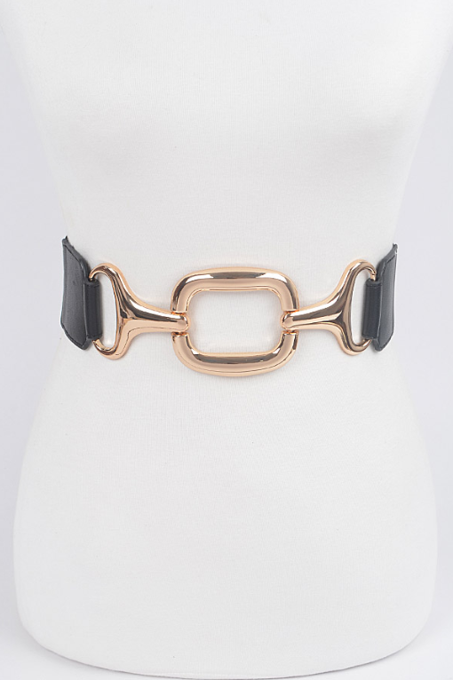 Metal Buckle Stretch Waist Belt