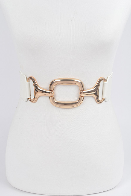 Metal Buckle Stretch Waist Belt