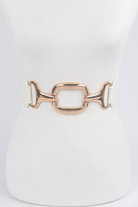 Metal Buckle Stretch Waist Belt