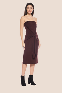 Long Sleeve Jersey Batwing 4-in-1 Dress | Chocolate, Black