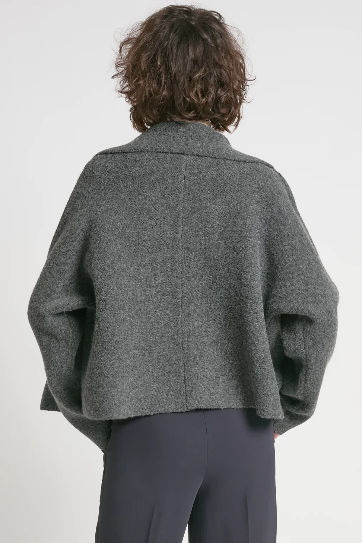 Wide Shawl Cardigan | Taupe, Charcoal