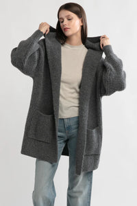 LAZY DAY HOODED CARDIGAN