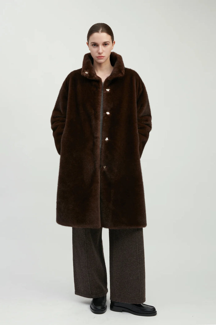 Este Shearling Coat | Espresso