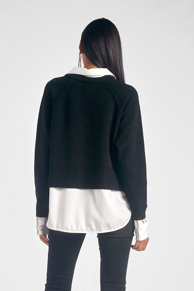 Long Sleeve Shirt Combo | Taupe, Black