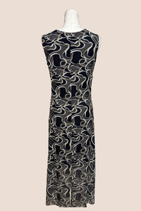 Sleevless Drape Neck Dress