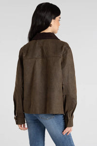Spencer Crop Chore Jacket | Brown
