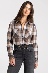 Lewis Plaid Shirt | Cream/Brown