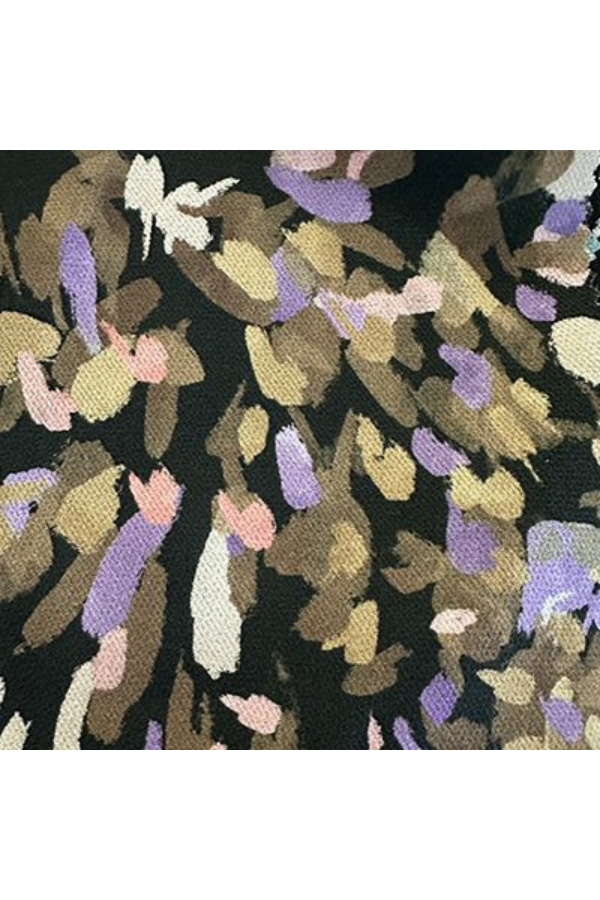 Printed Palazzo Pant | Black/Pink/Lilac Print