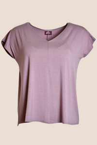 Bella V-Neck Solid Top | Lavender