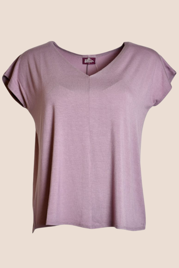 Bella V-Neck Solid Top | Lavender