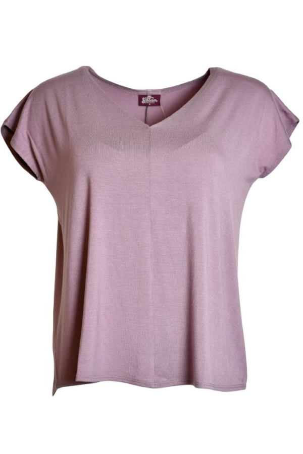 Bella V-Neck Solid Top | Lavender