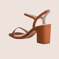 True Leather Block Heel | Tan