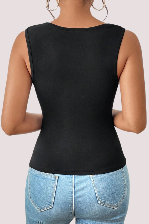 One Shoulder Top | Black