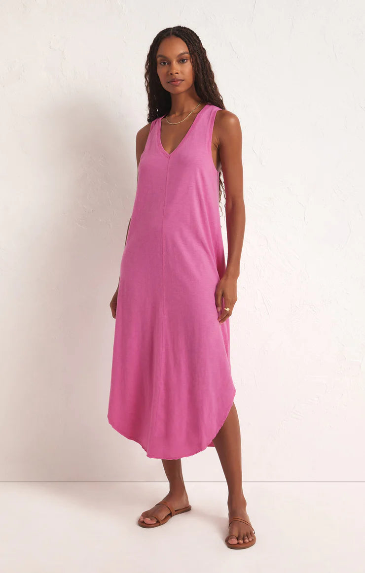 Z Supply Reverie Slub  Dress | Sea Pine, Heartbreaker Pink, Putty