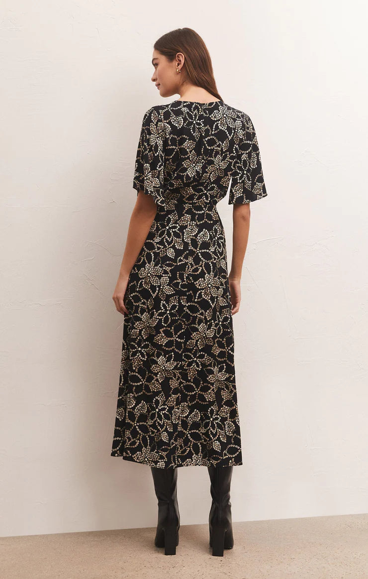 Iris Batik Floral Midi Dress | Batik