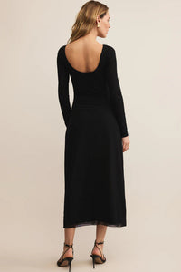 Spellbound Mesh Midi Dress | Black