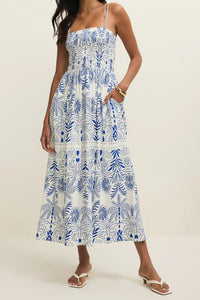 Nadine Palm Maxi Dress | Nautical