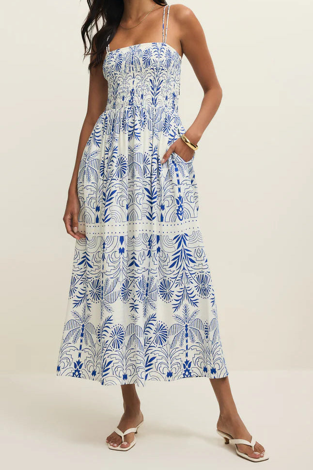 Nadine Palm Maxi Dress | Nautical