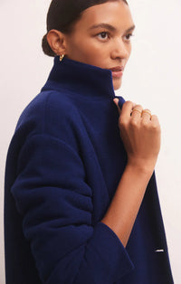 Mason Knit Coat | Oatmeal, Sapphire Blue